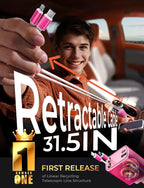 LISEN Retractable Car Charger, 84W Fast Charging Car Phone Charger, Car Charger USB C Truck Accessories, Road Trip Essentials Pink Car Acessories for Men Women for iPhone 17 16 15 14 13 12 Samsung S26