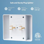 [ETL Listed] Cable Matters 2-Pack 6 Outlet Extender Wall Tap, 15A/1875W, Multi Plug Wall Outlet / 6 Way Plug Power Adapter
