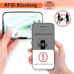 Mayski Credit Card Holder, RFID Blocking, Aluminum Alloy Hard Case, Small Mini Business Metal Wallet for Women Men, Deer