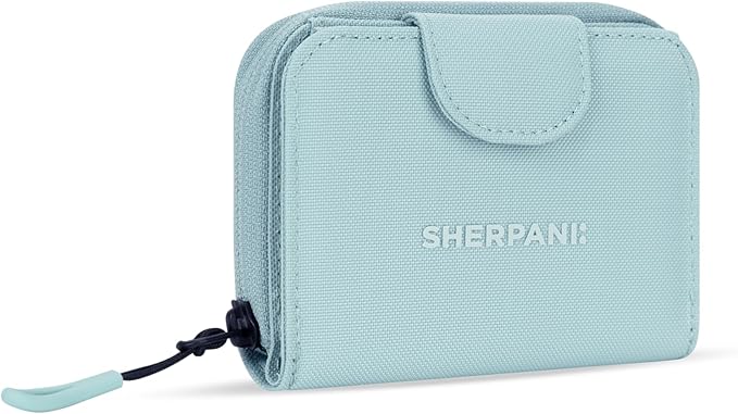 Sherpani Barcelona, Nylon Bifold Zipper Pocket Wallet for Women, Travel Bag, RFID Protection