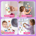 JoyCat Reusable Sticker Book Set (3-Pack): Unicorn, Fairies, Mermaid - 90 Pcs Stickers for Toddlers, Kids Sticker Activity Book, Road Trip Travel Toys, Party Favors, Birthday Gifts for Baby Girls