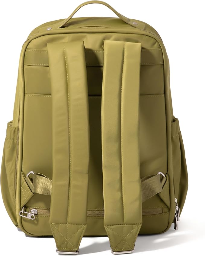Baggallini Tribeca Expandable Laptop Backpack - 15"x11" Lightweight RFID Computer Bag for Work & Travel with Luggage Sleeve