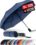 Repel Windproof Travel Umbrella - Compact & Withstands Winds up to 100MPH , Strongest Premium Auto Folding Umbrella for Rain and Sun - Durable, Light & Portable for Women & Men , Fits Backpack & Cars