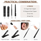 Geosar 50 Set Travel Manicure Kit Bulk Professional Nail Clippers Pedicure Nail Care Tools Grooming Stainless Steel Set with Portable Travel Case, Gift for Christmas Men Women(Brown)
