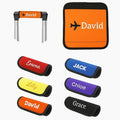 6 Pack Personalized Luggage Handle Wrap with Embroidered Name Custom Soft Grip Handle Cover for Suitcase, Travel Bag Machine Washable Luggage Identifier for Airplane, Cruise, Road Trip