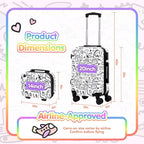 smilesun 14" & 20" Kids DIY Coloring Luggage Set, 2PCS Carry-On Durable Suitcase with Wipe-Clean Shell, Spinner Wheels, TSA Lock