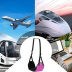 Foot Hammock, Perfect Airplane Foot Hammock to Relax Your Feet - Travel Essentials Comfy Foot Hanger Plane Footrest for Long Trip (Rose red)