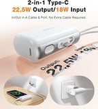 TORRAS Save 20% to Buy Both Together Gray Minimag Power Bank 10000mAh & White Mini Portable Charger 5000mAh