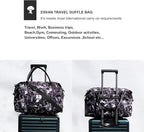 ESVAN Travel Tote Duffel Gym Bag,Weekender Overnight Carry-on Tote Crossbody Bag with Wet Pocket and Trolley Sleeve Upgraded