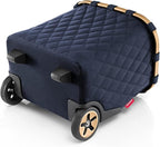 reisenthel carrycruiser Rhombus Midnight Gold - Portable Shopping Trolley with Sturdy Aluminum Frame, Shoulder Strap and Removable mesh Inner Bag -Water-Repellent