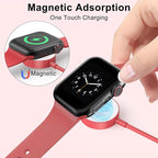 2Pack Red for Apple Watch Charger USB Magnetic Wireless Fast iWatch Charger Portable Compatible with iWatch Ultra/Series 9/8/7/6/SE/SE2/5/4/3/2/1-[3.3FT]