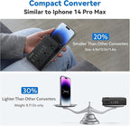 DOACE 350W Voltage Converter US to Europe - 220V to 110V Converter for European Travel, Power Adapter Combo with PD Chargers for Hair Straightener Shaver Toothbrush CPAP Laptop Camera Phone