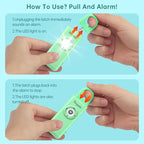 Thopeb–The Original Personal Safety Alarm for Women Self Defense – Elders & Kids Self Defense Keychain Siren – 135dB Loud Siren Bird Sound – Cute Key Chains Protection (Light Green)
