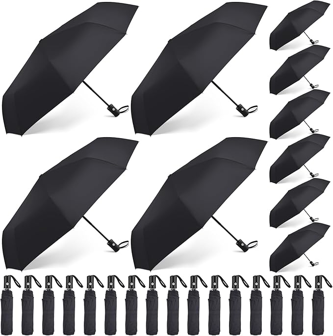 Amylove Windproof Travel Compact Umbrellas Bulk Wind Resistant Folding Auto Open and Close Rain Automatic Travel Collapsible Portable Umbrellas for Men and Women Gifts 4 Colors