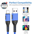 Durcord USB C Cable, Upgarded 2Pack 3ft Fast Charging USB Type C Charging Cord Cable, 3 Foot Type C Charger Nylon Braided USB Cable Compatible Compatible with iPhone 15/Pro/Plust/Max/Samsung-Blue