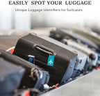 14 Pack Silicone Luggage Tag for Suitcases with Stainless Loop, TSA Approved, Privacy Protection Travel Essentials Bag Tags by Gostwo, Sky Blue