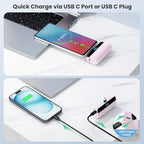 [2-Pack]Mini Portable Charger for iPhone 17/16/15,Upgraded 5500mAh PD Fast Charging USB C Power Bank,Travel Essentials Battery Pack for iPhone 17/17 Pro Max/Air/16/15 Series Galaxy Android-Pink+White