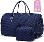 Duffle Bag for Travel, Weekender Bag with Shoe Compartment, Carry On Overnight Bag for Women with Toiletry Bag, Gym Bag with Wet Pocket, Hospital Bags for Labor and Delivery Beige