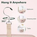 Wedama Toiletry Bag for Women, Large Cosmetic Travel Bag, Hanging Toiletry Bag for Bathroom, Thickened PVC Waterproof Travel Makeup Bag, Toiletries Bag for Travel Business Trips and Camping
