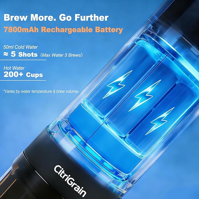 Portable Espresso Machine, Travel Coffee Maker with Carrying Bag and Stand, Fast Charging Espresso Maker with Self-Heating for Ground Coffee & NS Capsules, for Camping, RV, Hiking, Office