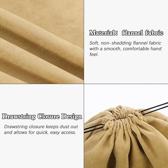 Clear Dust Bags for Handbags, Dustproof Storage Bags with Drawstring Closure, 2-Piece Set – Multi-Purpose Protective Pouches for Handbags, Purses, Shoes, and Boots XL