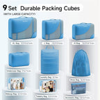 9 Set Packing Cubes for Travel, Gifts for Women Mom,Anti-Tearing Suitcase Organizer,OlarHike Vacation Essentials & Accessories for Cruise Ship