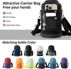 DYSANKY 1 Gallon Water Bottle Insulated | Thickened Stainless Steel Vacuum Metal Water Jug | Portable Sports Large for Gym and Hiking with Straw, Carrier Bag, Handle Strap | BPA-Free 128 oz