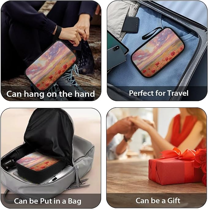 Grassland Electronic Organizer Cord Organizer Travel Pouch Electronic Accessories Carry Case Large Travel Cable Organizer Bag for SD Card Phone Power Bank