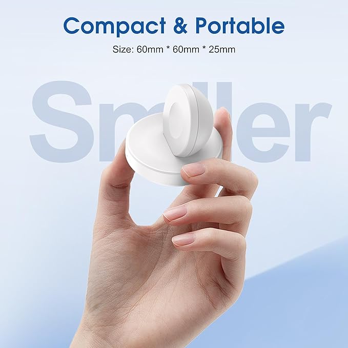 2026 Upgraded for Apple Watch Charger Magnetic Fast Charging Dock,Portable Wireless Charging Stand Compatible with iWatch Series Ultra/SE/11/10/9/8/7/6/5/4/3/2 Support Nightstand Mode-White
