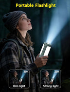 3 in 1 Foldable Camping Light Rechargeable Lantern, 10000mAh, Portable Flashlight, IP54 Waterproof, 1/4" Screw Adapter, 750LM, 5 Modes, LED Tent Light for Camping, Hiking, Fishing, Power Outage