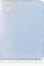 Passport Holder for Travel Essentials,RFID Blocking Passport Cover Case for Travel Accessories,Travel Wallet for Women Men (Light Blue)