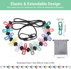 Retractable Portable Travel Clothesline with 12 Clips, Indoor Outdoor Clothes Drying Rack for Hotel, Cruise, Camping Accessories