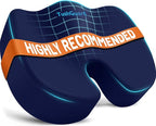 TushGuard Seat Cushion, Office Chair Cushions, Car Seat Cushion, Non-Slip Sciatica & Back Coccyx Tailbone Pain Relief Chair Pad, Memory Foam Butt Pillow for Computer Desk, Office Chair(Blue, XXL)