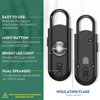 Personal Safety Alarm for Women Girls, 130dB Loud Siren + LED Light, Stylish Keychain, Easy-Pull Emergency Self-Defense for Night Safety, Running, Travel, College Students Self Defense Device Gift