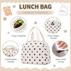 PIG PIG GIRL Corduroy Backpack 3PCS Kids Backpack for Girls School Bags for Middle School Students Book Bag for Elementary Primary Kawaii Ita Backpack with Lunch Box Pencil Case Set, Flower
