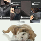 Lealchum Dog Booster Car Seat for Small/Medium Dogs,Ultra Soft Fabric Filling Memory Foam,Fully Detachable and Washable,Anti-Slip Base,3 Straps Easy to Install(Coffee,Medium)