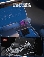 SUPERONE 【Upgraded】 Retractable Car Charger 4 in 1, Fast Car Phone Charger with Cord 2.6ft, USB C and Apple Car Charger Adapter, Compatible with iPhone 17/16/15/15 Pro Max/14/13/12/11, Galaxy, Pixel