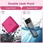 Travel Bottles with Case, 4x2oz TSA Approved, Leak-Proof, Press to Unlock, Compact & Portable Travel Toiletries (Hot Pink)