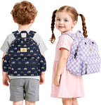 STEAMEDBUN Corduroy Toddler Backpack for Girls 2-4: Kids backpack for Boys Girls - 12 inch Preschool Kindergarten Backpacks - Checkerboard