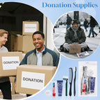 Disposable Toiletry Kits, 6 In 1 Bulk Travel Size Hygiene Care Packages,Essential Men Women Individually Wrapped Personal Toiletries Set for Hotel, Charity/Guests/Shelter/Homeless (40 Pack)