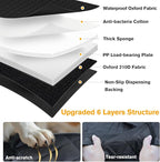 PETICON Back Seat Extender for Dogs, Hard Bottom Dog Car Seat Cover - Supports 400lbs, Rear Seat Pet Cover with Mesh Window, Waterproof Dog Hammock for Car SUV