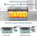 Herrfilk Electric Lunch Box Food Heater 100W, 4 in 1 Ultra Quick Heated Lunch Boxes for Adults 12V/24V/110V/220V Portable Food Warmer for Car/Truck/Office With Fork Spoon and Insulated Carry Bag