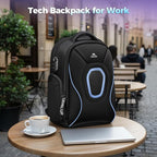 MATEIN 17.3 Inch Gaming Laptop Backpack for Men, TSA Friendly Travel Laptop Backpack with Organizer Pouch, Rain Cover, Padded Laptop Protection, Anti Theft Pocket, Carry On Gaming Bag