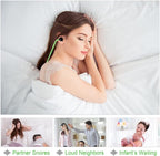 Tondiamo 200 Pairs Ear Plugs Reusable Silicone Earplugs with Cord Sleeping Individually Wrapped Hearing Protection Noise Cancelling Earplugs for Work Construction Shooting Sports(Green, Black)