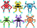 Transformable Fidget Spinner Toys for Kids and Adults,6 Pcs Sensory Toy for Boys Girl ADHD Stress Relief Toys,Fingertip Gyros Travel Toy Party Favors for Teens Birthdays Gifts Easter Present