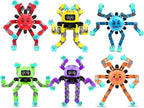 Transformable Fidget Spinner Toys for Kids and Adults,6 Pcs Sensory Toy for Boys Girl ADHD Stress Relief Toys,Fingertip Gyros Travel Toy Party Favors for Teens Birthdays Gifts Easter Present