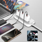 6 inch Short USB C Cable, 0.5ft 3 Pack USB A to USB C Cable Nylon Braided Short Type C Charger Cord Fast Charging for iPhone 16 15 Samsung Galaxy S24 S23 S22 Note 20 10 A50 A20 Moto G LG