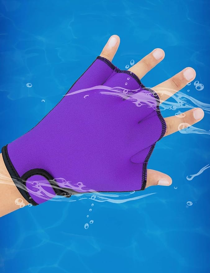 FitsT4 Sports Aqua Gloves Webbed Paddle Swim Gloves Fitness Water Aerobics