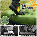 FUN PAC Camping Sleeping Pad,Ultralight Camping Mattress with Pillow, Built-in Foot Pump Inflatable Sleeping Pad Compact for Camping