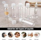 6 Pack 3.4oz Travel Bottles for Toiletries Leak Proof Travel Size Toiletries TSA Approved Squeeze Bottles with Flip Cap Wide Mouth Containers for Shampoo Conditioner Body Wash Lotion(Clear)